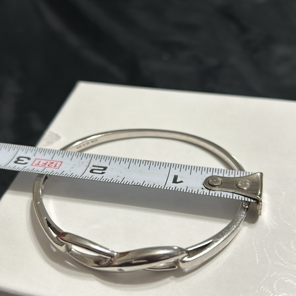 Sterling Silver Infinity Bangle Bracelet - image 8